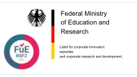 BSFZ-Siegel des Bundesministeriums für Bildung und Forschung – Auszeichnung für unternehmerische Innovationskompetenz sowie Forschung und Entwicklung